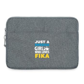 Nur ein schwedisches Mädchen, das Fika liebt – Sweden Pride - Laptoptasche 15" - Grau meliert - Vorne
