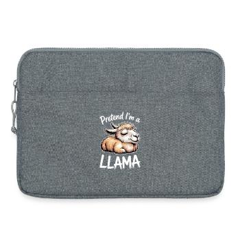 Lama Sprüche Lamas Lustiges Lama Geschenk - Laptoptasche 15" - Grau meliert - Vorne