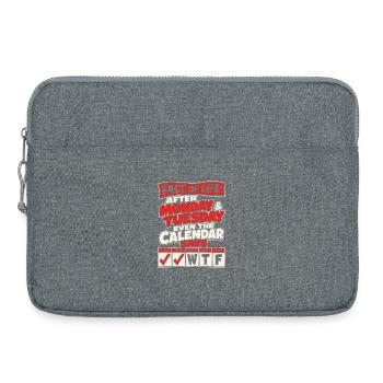 Montag & Dienstag Kalenderwitz - Laptoptasche 15" - Grau meliert - Vorne