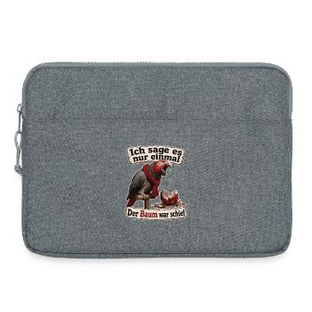 Ich sage es nur einmal, Der Baum war schief - Laptoptasche 15" - Grau meliert - Vorne