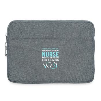 Emergency Nurse Ambulance - Laptop bag 15" - heather grey - Front