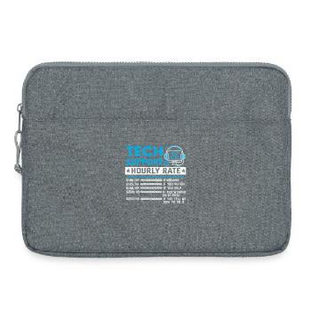 Tech-Support Stundensatz Meme Geschenk Sarkasmus - Laptoptasche 15" - Grau meliert - Vorne