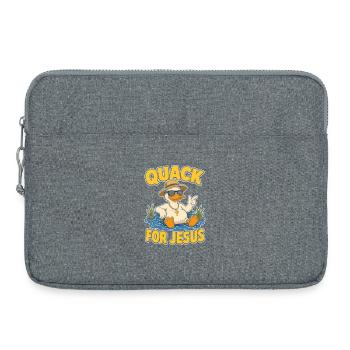 Quack for Jesus Enten-Design - Laptoptasche 15" - Grau meliert - Vorne