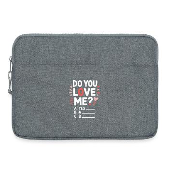 Do You Love Me Relationship Love Couple Love Marriage Couple - Laptop bag 15" - heather grey - Front