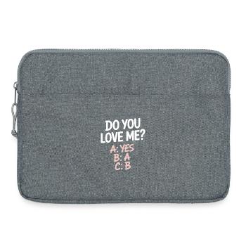 Do You Love Me Relationship Love Couple Love Marriage Couple - Laptop bag 15" - heather grey - Front