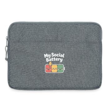 Batterie sociale Introverti Batterie morte - Sacoche pour ordinateur portable 15 pouces - gris chiné - Devant