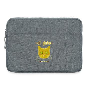 Le chat en espagnol - Sacoche pour ordinateur portable 15 pouces - gris chiné - Devant