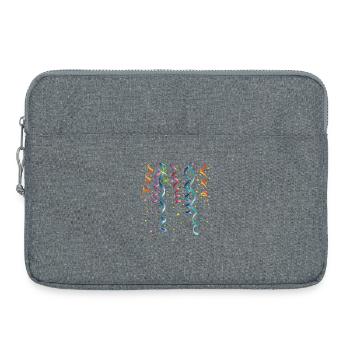 Silvester. Streamers with confetti. Party and Fun. - Laptop bag 15" - heather grey - Front