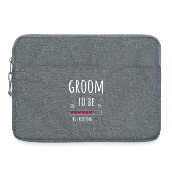 Groom to be Wedding Fiançailles Couples Gift - Sacoche pour ordinateur portable 15 pouces - gris chiné - Devant