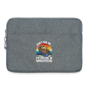 Voyage de vacances aux Maldives Paresseux - Sacoche pour ordinateur portable 15 pouces - gris chiné - Devant