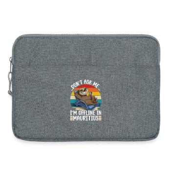 Mauritius Urlaub Reise Faultier - Laptoptasche 15" - Grau meliert - Vorne