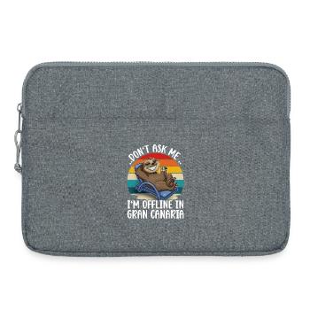 Gran Canaria Urlaub Reise Faultier - Laptoptasche 15" - Grau meliert - Vorne