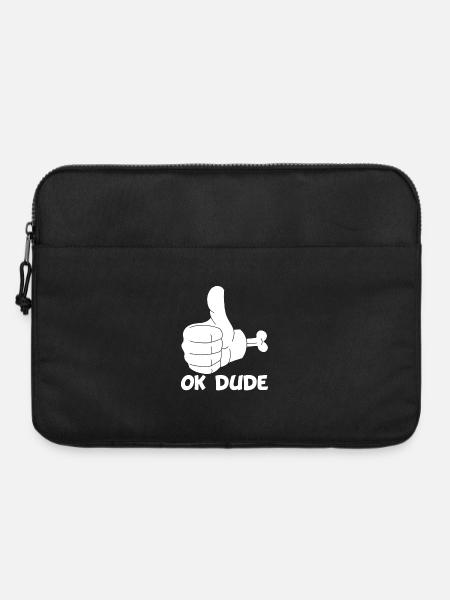 Ok Mann! (weiß) - Laptoptasche 15" - Schwarz