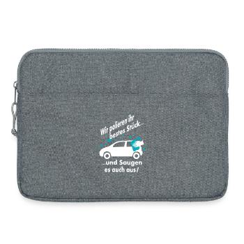 Blanchisserie de voiture - Sacoche pour ordinateur portable 15 pouces - gris chiné - Devant