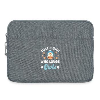Eule Eulen - Laptoptasche 15" - Grau meliert - Vorne