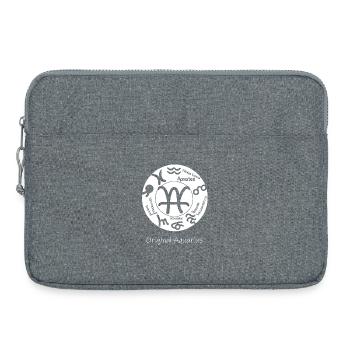 Sternzeichen Wassermann 002 weiß - Laptoptasche 15" - Grau meliert - Vorne