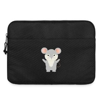 mignonne petite souris à la fourrure grise - Sacoche pour ordinateur portable 15 pouces - noir - Devant