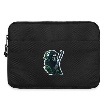 Faucheuse avec de l’herbe - Sacoche pour ordinateur portable 15 pouces - noir - Devant