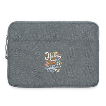 Hallo Herbsttypografie - Herbstmode - Laptoptasche 15" - Grau meliert - Vorne