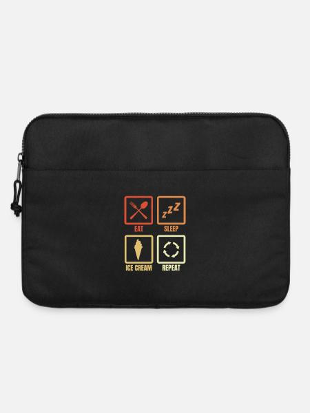 Eat Sleep Ice Cream Repeat - Laptoptasche 15" - Schwarz