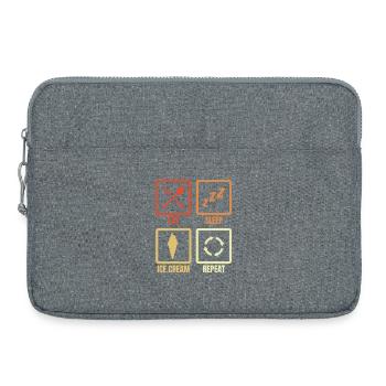Eat Sleep Ice Cream Repeat - Laptoptasche 15" - Grau meliert - Vorne