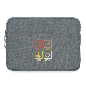 Eat Sleep Chess Repeat - Laptoptasche 15" - Grau meliert - Vorne