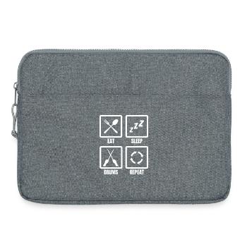 Eat Sleep Drums Repeat - Laptoptasche 15" - Grau meliert - Vorne