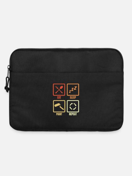 Eat Sleep Paint Repeat - Laptoptasche 15" - Schwarz