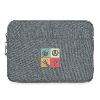 Steckverbinder & Pastellblitze - Laptoptasche 15" - Grau meliert - Vorne