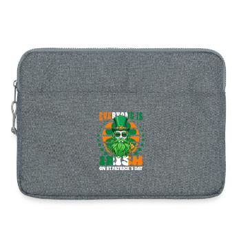 Le jour de la Saint-Patrick, tout le monde est irlandais - Sacoche pour ordinateur portable 15 pouces - gris chiné - Devant