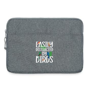 Leicht von Vögeln abgelenkt - Laptoptasche 15" - Grau meliert - Vorne