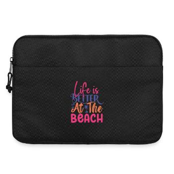 Life is Better at the Beach - Laptop bag 15" - black - Front