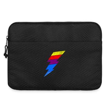 Effet d’éclair coloré sur les vêtements - Sacoche pour ordinateur portable 15 pouces - noir - Devant