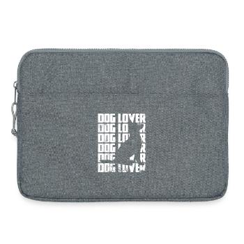 Drôle d’amoureux des chiens - Sacoche pour ordinateur portable 15 pouces - gris chiné - Devant