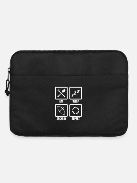 Eat Sleep Archery Repeat - Laptoptasche 15" - Schwarz
