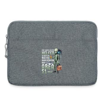 Funny Alien - Laptop bag 15" - heather grey - Front