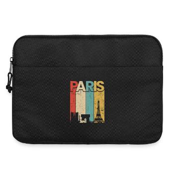 Paris Vintage Sunset Stripes - Sacoche pour ordinateur portable 15 pouces - noir - Devant