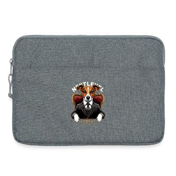 Jack Russell Terrier Suit Next Level Gift - Laptop bag 15" - heather grey - Front