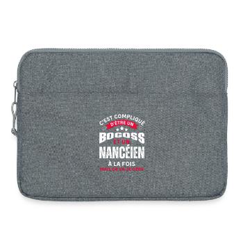 Habitants de Nancy - Sacoche pour ordinateur portable 15 pouces - gris chiné - Devant