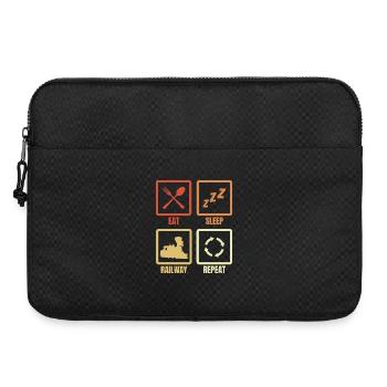 Eat Sleep Railway Repeat - Laptop bag 15" - black - Front