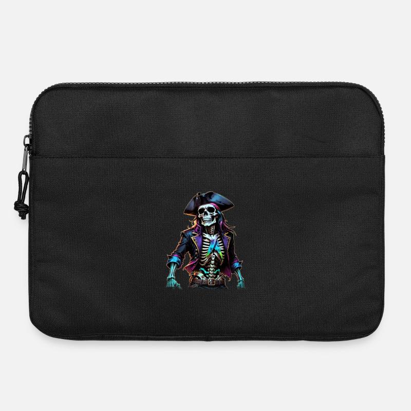 Illustration de squelette de pirate - Sacoche pour ordinateur portable 15 pouces - noir