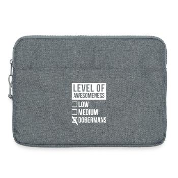 Dobermann - Laptoptasche 15" - Grau meliert - Vorne