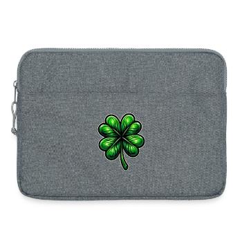 Four-leaf clover - Laptop bag 15" - heather grey - Front