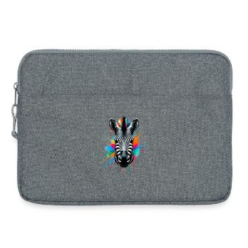 Zèbre - Sacoche pour ordinateur portable 15 pouces - gris chiné - Devant