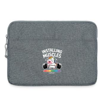 Installation de Muscles Licorne - Sacoche pour ordinateur portable 15 pouces - gris chiné - Devant