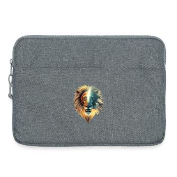 Duality of Strength, the Lion and the Woman - Laptop bag 15" - heather grey - Front
