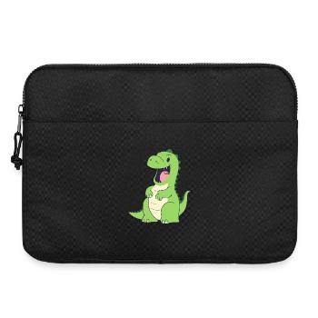 Lustiger lieber lachender Dino Dinosaurier T Rex - Laptoptasche 15" - Schwarz - Vorne