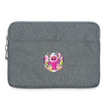 Cute and funny cuddle monster kids - Laptop bag 15" - heather grey - Front