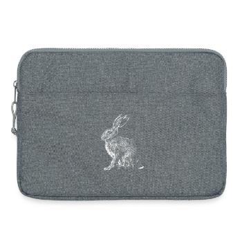 Hase / Feldhase / Häschen - Laptoptasche 15" - Grau meliert - Vorne