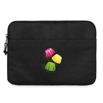 Plats colorés des dieux motif de dessert au charme rétro - Sacoche pour ordinateur portable 15 pouces - noir - Devant